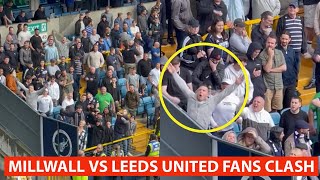 MILLWALL VS LEEDS UNITED FANS CLASH [upl. by Hamas]