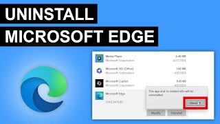 How To Uninstall Microsoft Edge From Windows 10 2024 [upl. by Rolyat]