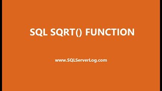 SQL SQRT Function [upl. by Yelrebmik]