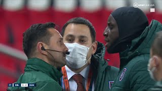 Demba Ba confronts fourth official as PSG amp Istanbul players leave the pitch over alleged racism [upl. by Ylac]