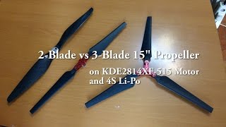 Multicopter Propeller Thrust Test  2Blade  3Blade  Carbon  Nylon [upl. by Marissa]