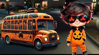 Wheels On The Bus Go round and round Halloween RS Nursery Rhymes Kids Song 82 [upl. by Yanaton41]