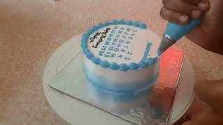 calendar cake design with cream 🥰cake making video💞 cakedecoration ❤subscribe 🥰 [upl. by Ordnael]