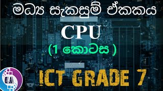 ICT Grade 7CPU part 1Sinhala medium [upl. by Krishnah130]