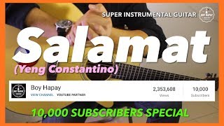 Salamat Yeng Constantino 10k SUBSCRIBERS SPECIAL instrumental guitar karaoke version with lyrics [upl. by Carlie]