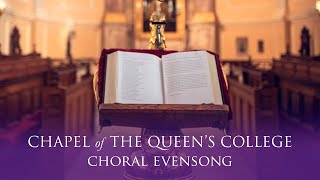 Choral Evensong Live from Queens on Wednesday 13 November 2024 [upl. by Otrebor]