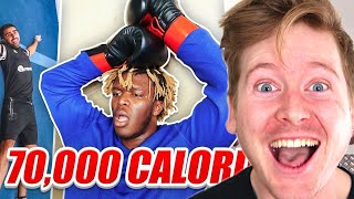 SIDEMEN BURN 70000 CALORIES IN 24 HOURS CHALLENGE REACTION [upl. by Ernaldus]