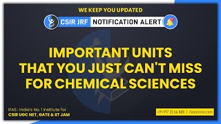 9 Important Units You Just Cant Miss For Chemical Sciences  CSIRUGC NET [upl. by Melloney607]