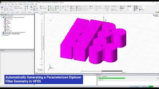 Generating a Diplexer Geometry in Ansys HFSS Automatically [upl. by Eimoan]