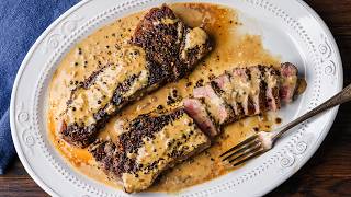 Steak au Poivre  Insanely Delicious Classic French Recipe [upl. by Lauryn]