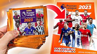 Trying to COMPLETE my PANINI PREMIER LEAGUE 2023 STICKER ALBUM Pack Opening [upl. by Natale796]