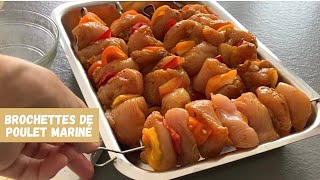 Brochettes de poulet mariné [upl. by Ayomat]