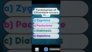 Termination of Chiasmata occurs in MCQ Comment the Answer [upl. by Sakul]