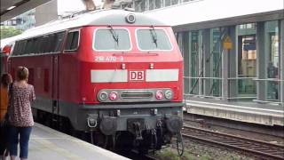 BR 218 startet ihren Motor und fährt aus Hannover Hbf [upl. by Sacci]