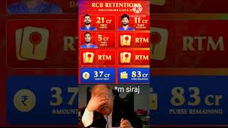 RCB released m Siraj 😥😥😥 cricket ipl viratkohli cricketlover bccitv bcci [upl. by Lundell]