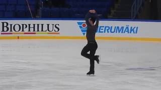 Patrick Chan FS practice Finlandia Trophy 2016 [upl. by Ahc913]