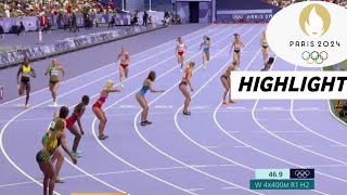 Athletics Womens 4400m Relay  Round 1 Full Highlights 2024  Olympic 2024 Highlights [upl. by Joshuah]