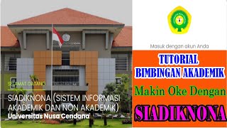 Tutorial Bimbingan Akademik ProposalSkripsi Sistem siadiknona siadiknona undana [upl. by Frulla]