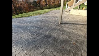 Concrete Stamped Patio  Royal Ashlar Pattern  Cincinnati OH [upl. by Acinom568]