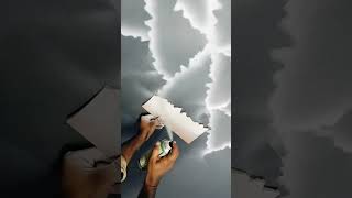 How to letest Wall painting hack spray black Creative Disign Interior [upl. by Attehcram]