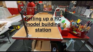 Setting up RC airplane model work station [upl. by Nosnhoj]