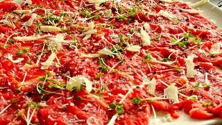 Fresh Home Made CARPACCIO  How To make carpaccio without freezing [upl. by Nathanial]