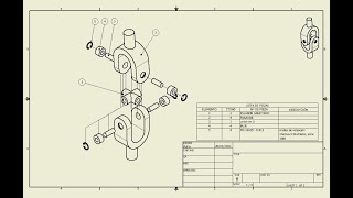 HORQUILLA PIEZAS ENSAMBLE PLANOS en INVENTOR 2019 [upl. by Puri]