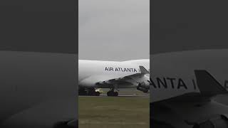 UpClose B747 On Taxiing To Stand  Doncaster Airport Air Atlanta Icelandic [upl. by Monia]