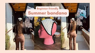 Crochet Summer Bandana Tutorial [upl. by Doley]