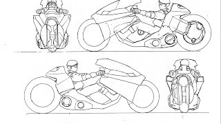 Akira bikes objects Model sheets by Takamura Store [upl. by Strong]