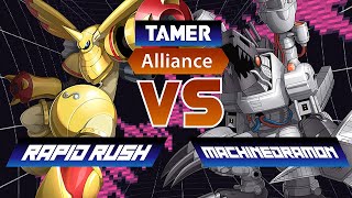 Rapidmon Rush VS Machinedramon  Digimon TCG BT15 [upl. by Wallache]