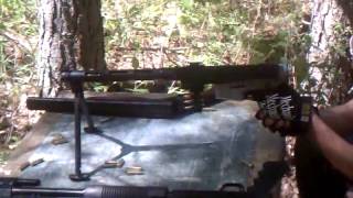 Home made belt fed as a bolt action pistol [upl. by Yrad]