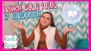 CUTE IVORY ELLA HAUL amp GIVEAWAY ENTER TO WIN [upl. by Nanor696]