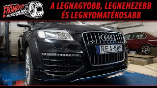 Totalcar Erőmérő Audi Q7 V12 TDI  megkínzott minket ENG SUB [upl. by Neelrahc]