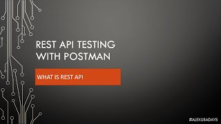 API Testing What is REST API  Part 2 [upl. by Yramesor97]