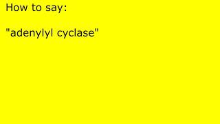 How to pronounce adenylyl cyclase [upl. by Asina]