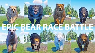 Epic Bear Speed Battle in Planet Zoo included Syrian Brown Bear Kurtens Polar Bear [upl. by Enowtna618]