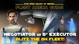 Negotiator vs 5 Executor Counter Guide  SWGOH Fleet Arena [upl. by Lupe]