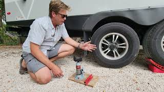 Easily Grease Bearings OR Change Your Trailer Tire [upl. by Mourant]