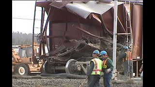 1305 BNSF DERAILMENT in YARD Spokane Washington [upl. by Riane]