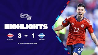 Highlights  Costa Rica vs Honduras  202324 Concacaf Nations League Playin [upl. by Eneli693]