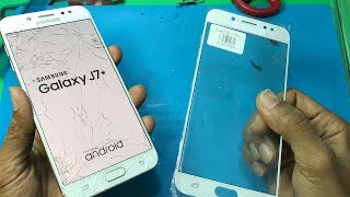 Samsung J7 plus touch glass replacement [upl. by Llorre]