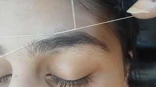 eyebrow threading for girls  eyebrows threading [upl. by Yevrah]