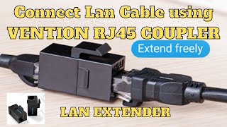 How to connect two Lan cables using Vention RJ45 Coupler Lan Extender Vention RJ45  Coupler [upl. by Dnomse]