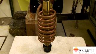 Annealing a brass tube with induction heating [upl. by Wallraff367]