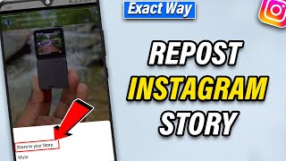 How To Repost Someone Elses Instagram Story To Your Own  NEW UPDATE [upl. by Yemac]