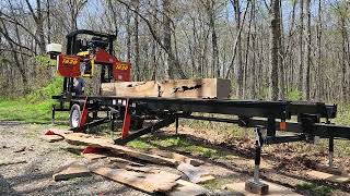 Quarter sawing white oak on my Timberking 1620 [upl. by Vitkun]