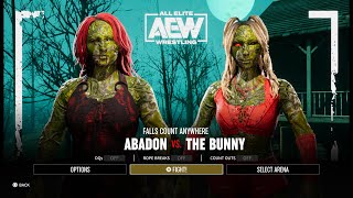 AEW Fight Forever Abadon vs The Bunny Falls Count Anywhere Match aew aewfightforever [upl. by Anatole]