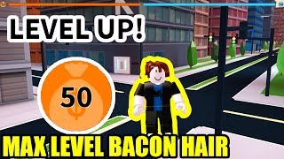 BACON HAIR becomes MAX LEVEL 50 in Jailbreak SEASON 2 Roblox [upl. by Nydnarb]