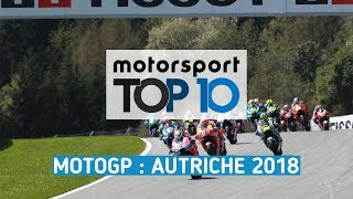 Les 10 faits marquants du GP dAutriche MotoGP 2018 [upl. by Grindle367]